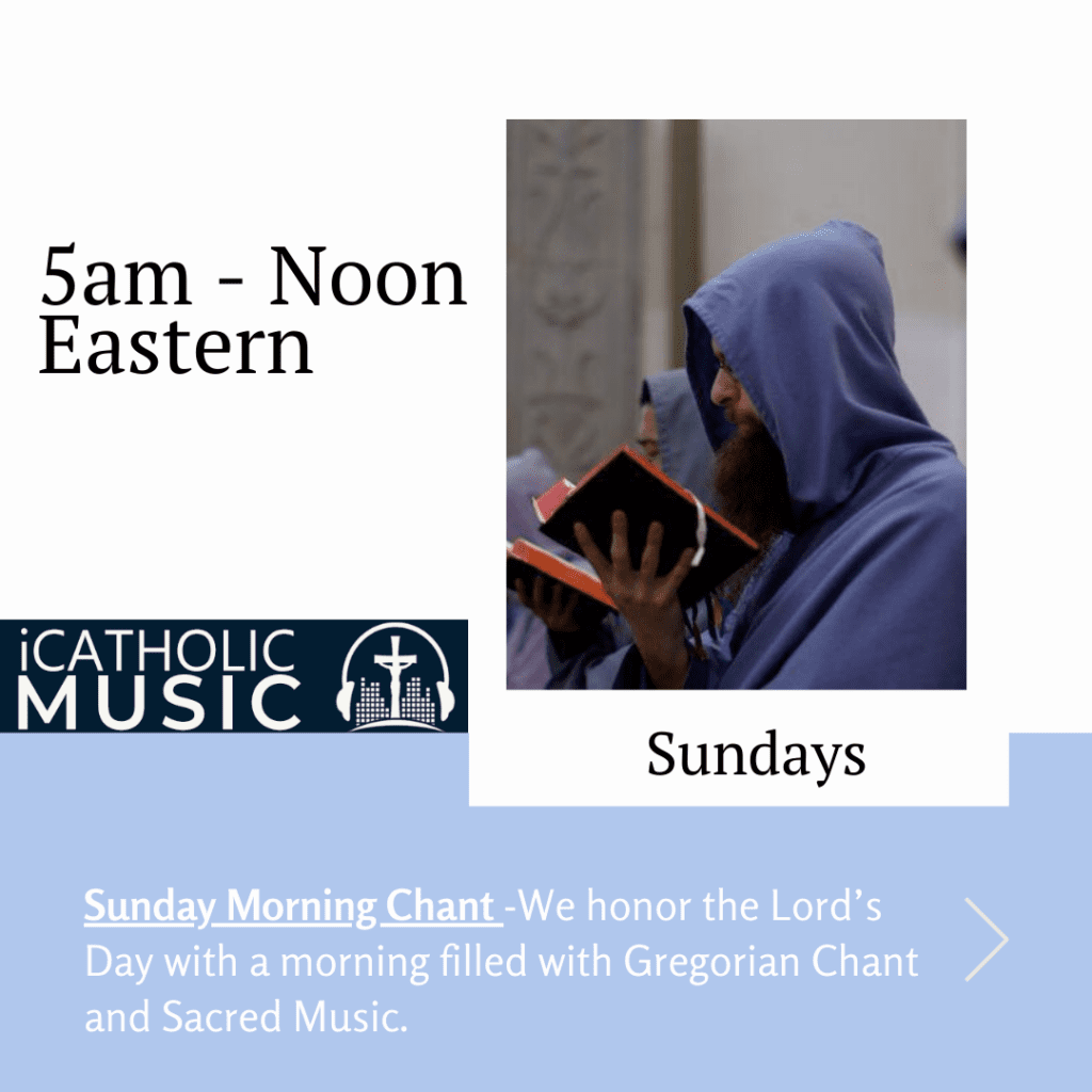 Sunday Sacred Music 5a to Noon ET